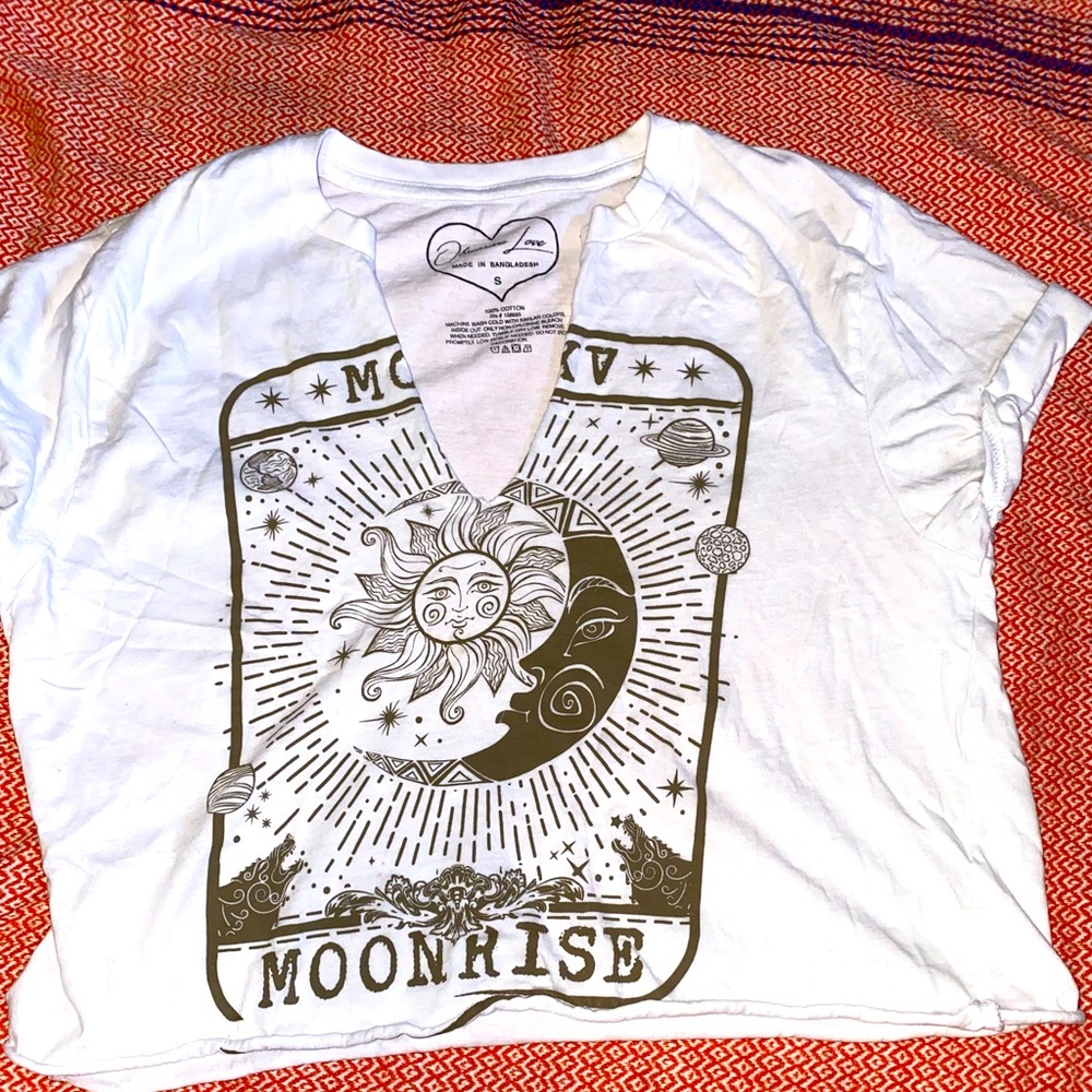 Moon and sun crop top